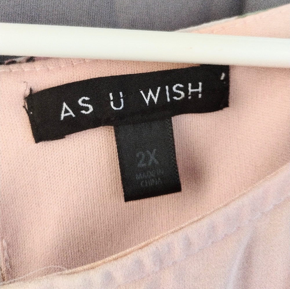 2x Light Pink Aysemetric Floral Dress